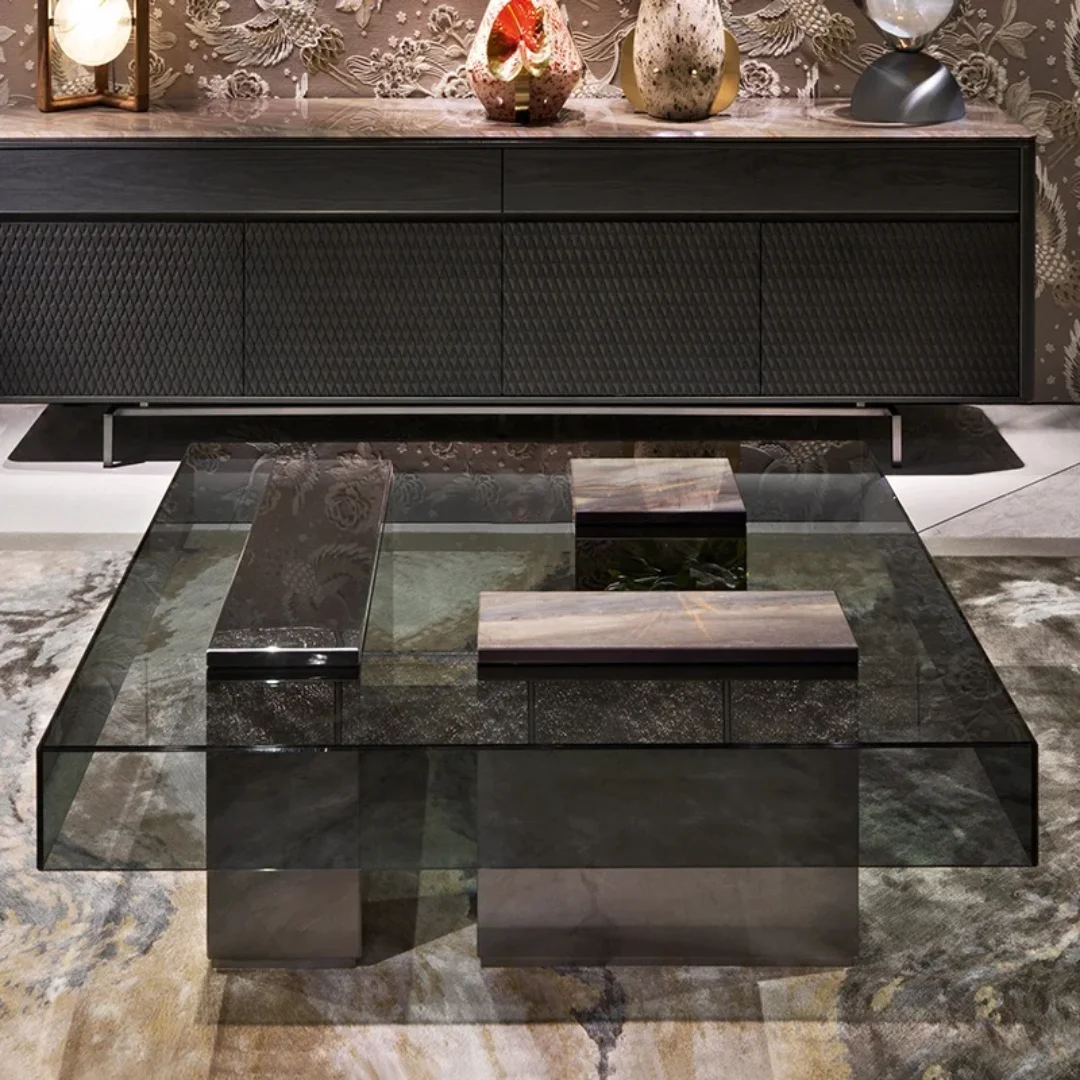 Temzz Modern Rectangular stainless steel coffee Table - Image 7
