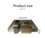 Temzz Modern Rectangular stainless steel coffee Table - Image 6