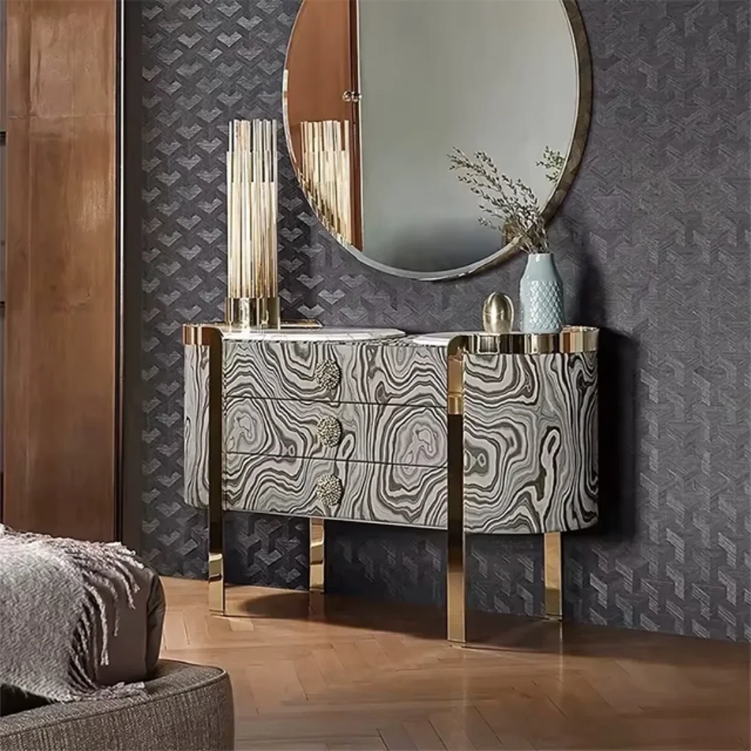 2025/05/1000171586.png Tamagawa Luxury Modern Gold Metal Legs Marble Top Console Table - Image 1