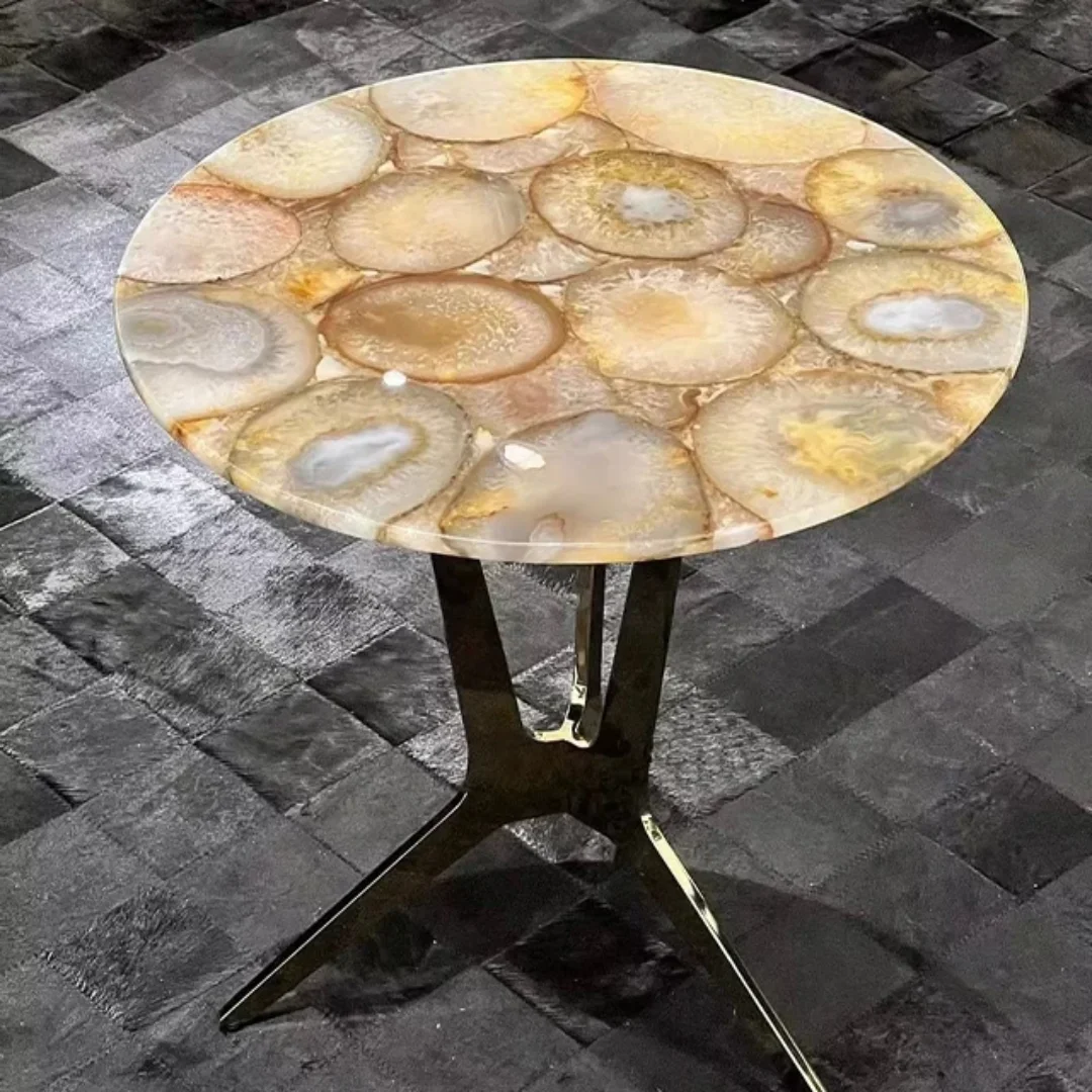 Kamikura Agate Stainless Steel End Table – Versatile and Durable (pair) - Image 6
