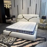 Kurtney Modern Italian Design Leather King Size Bed