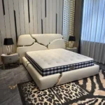 Kurtney Modern Italian Design Leather King Size Bed - Image 2