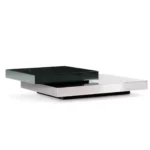 Master Modern Gold Square Coffee Table with Glass Top - Image 5