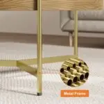 Crosby Marble Top Side Table In White & Gold Colour Coffee Table - Image 8