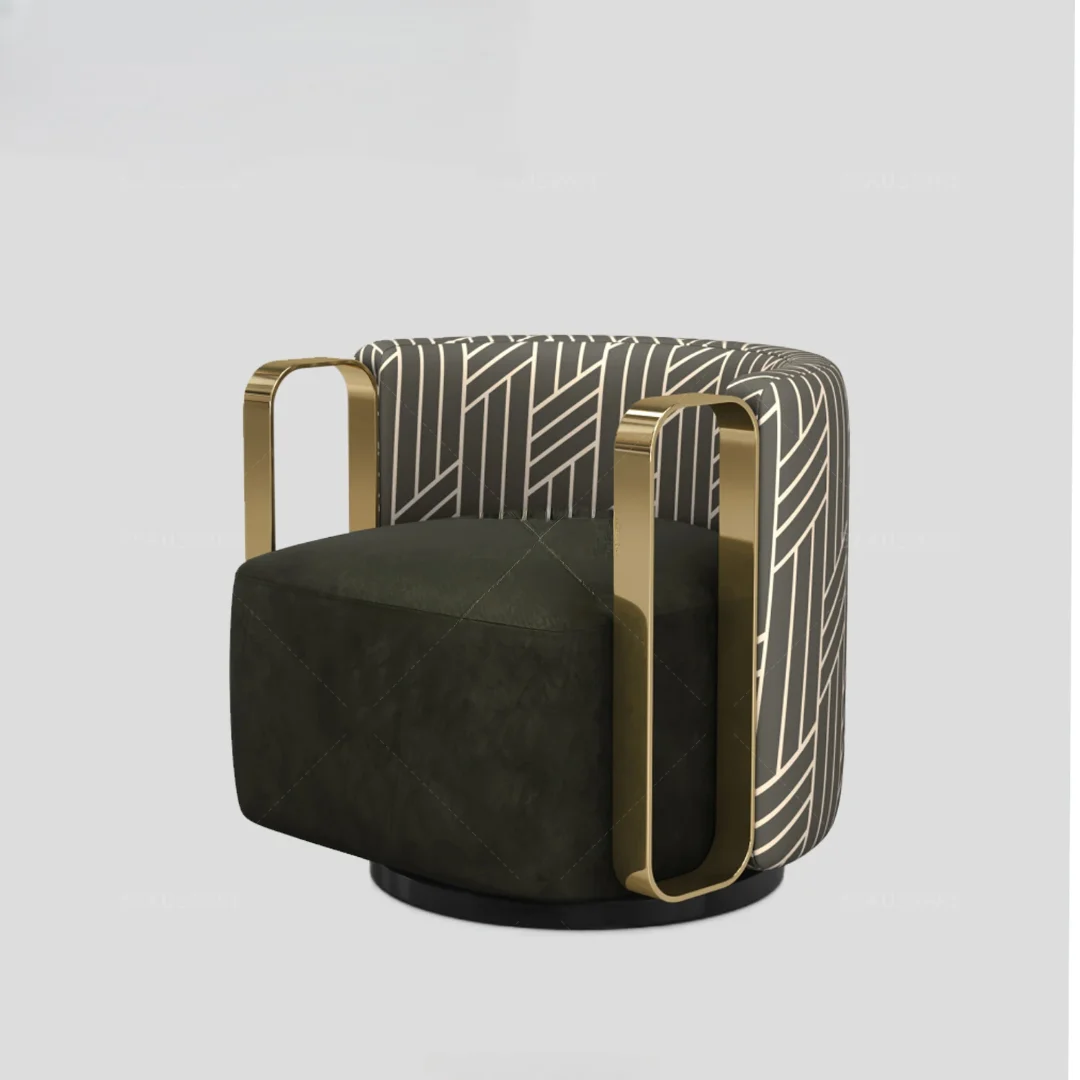 CPPL Printed Luxury Italian Design Revolving Chair (Single) - Image 3