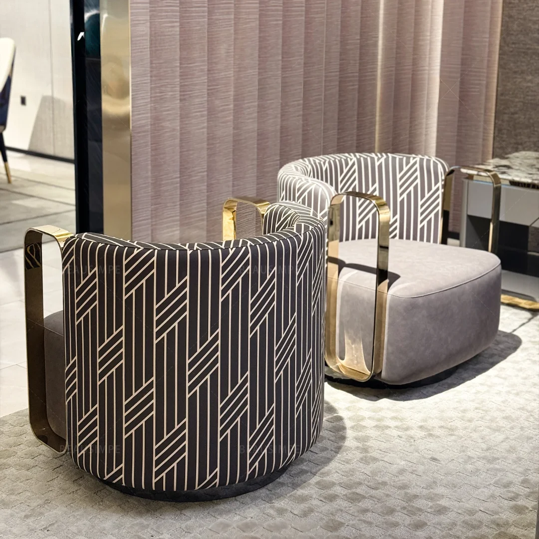 CPPL Printed Luxury Italian Design Revolving Chair (Single) - Image 1