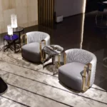 CPPL Printed Luxury Italian Design Revolving Chair (Single) - Image 4
