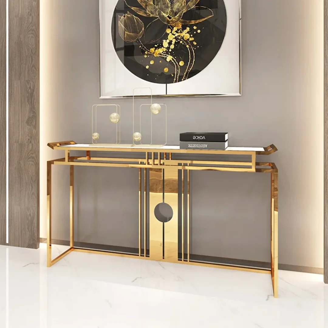 2025/05/1000172985.png Chi Modern Luxury Japanese style-Inspired Stainless Steel Gold Console Table – Perfect for Home and Hotel Decor - Image 1
