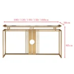 Chi Modern Luxury Japanese style-Inspired Stainless Steel Gold Console Table – Perfect for Home and Hotel Decor - Image 7