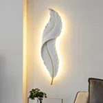 Lighting Fixture metal Wall Lamp Modern Feather-shaped Wall Lamp