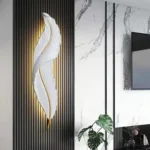 Lighting Fixture metal Wall Lamp Modern Feather-shaped Wall Lamp - Image 6
