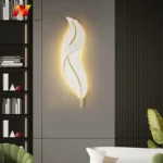 Lighting Fixture metal Wall Lamp Modern Feather-shaped Wall Lamp - Image 3