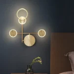 Oz Circular Modern Minimalist Bedroom Wall Lamp