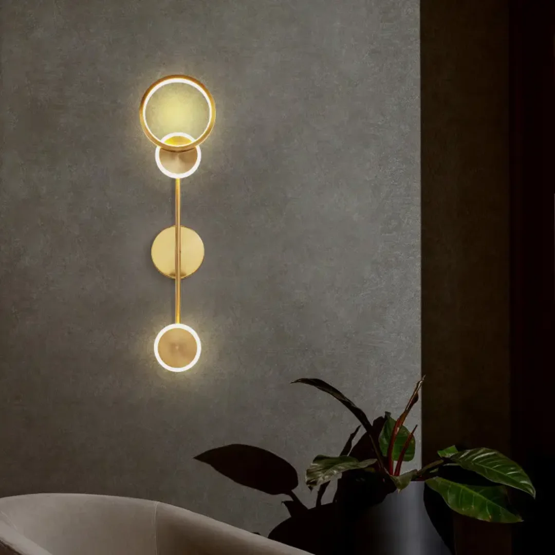 Oz Circular Modern Minimalist Bedroom Wall Lamp - Image 6