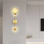 Oz Circular Modern Minimalist Bedroom Wall Lamp - Image 5