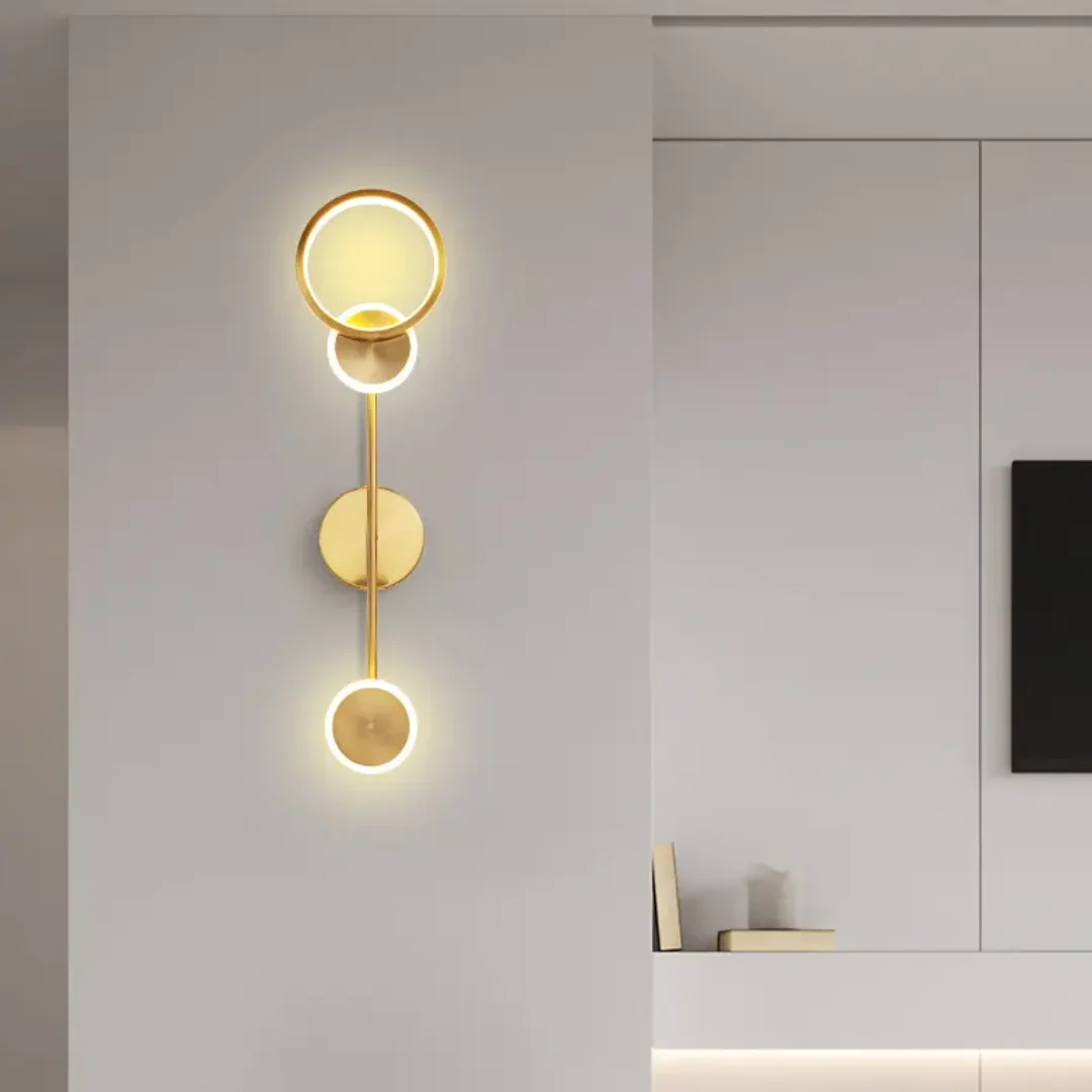 Oz Circular Modern Minimalist Bedroom Wall Lamp - Image 5