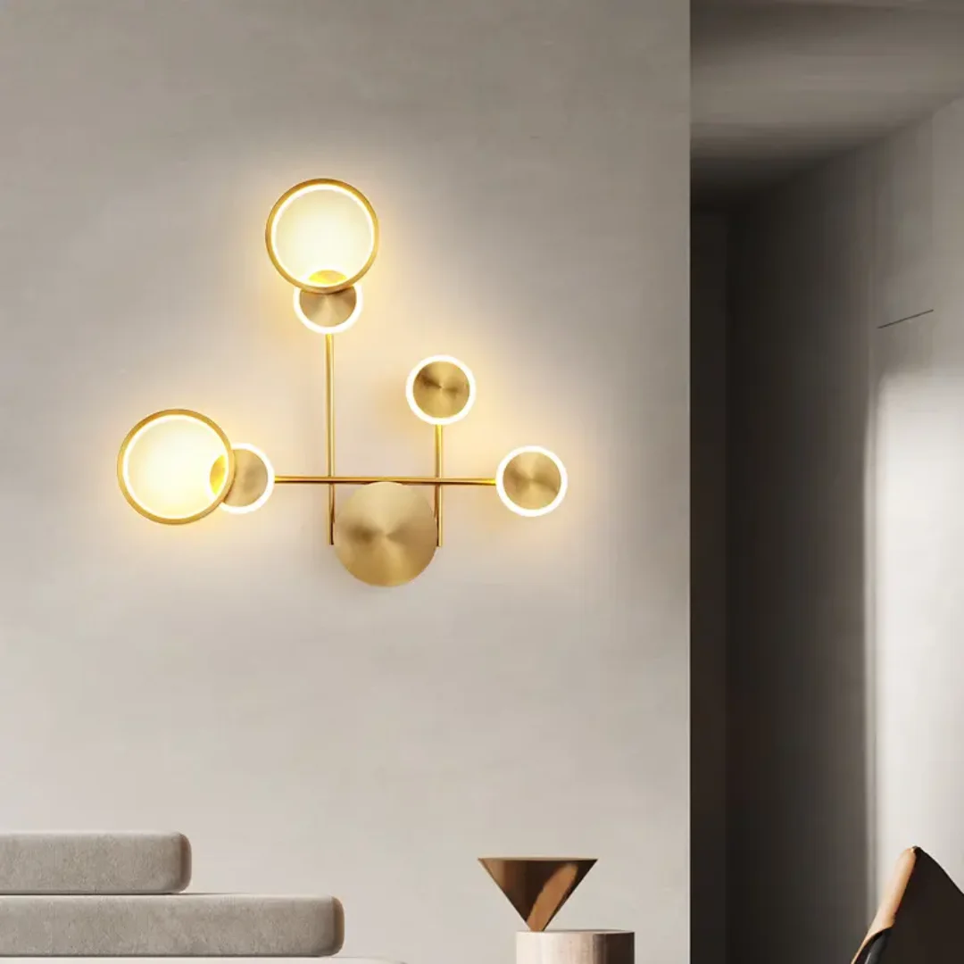 Oz Circular Modern Minimalist Bedroom Wall Lamp - Image 2