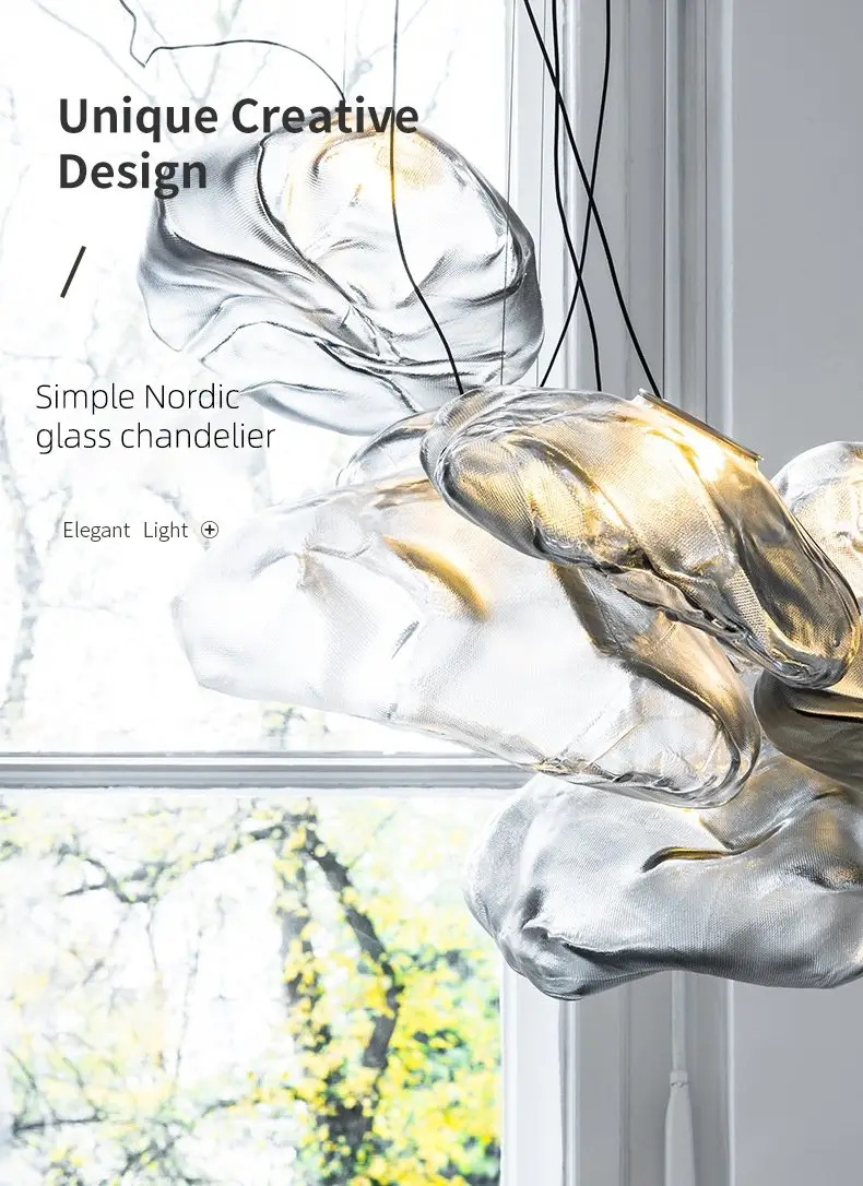 Cloud Nordic Glass Chandelier - Image 3