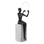 Figure Holding Ball Resin Large Sculpture Garden Ornaments Landscape Decoration Crafts Floor Lamp - Image 4
