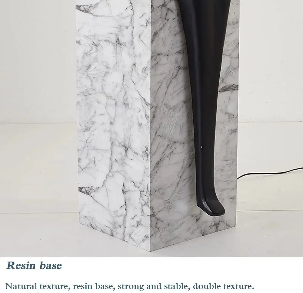 Figure Holding Ball Resin Large Sculpture Garden Ornaments Landscape Decoration Crafts Floor Lamp - Image 9