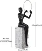 Figure Holding Ball Resin Large Sculpture Garden Ornaments Landscape Decoration Crafts Floor Lamp - Image 12