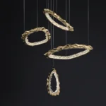Modern Handmade Decorative Glaze Stone Art Texture Glass Crystal Lamp