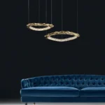 Modern Handmade Decorative Glaze Stone Art Texture Glass Crystal Lamp - Image 2