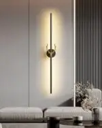 Deer Brass Wall Sconce - Image 2
