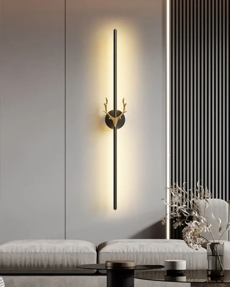 Deer Brass Wall Sconce - Image 2