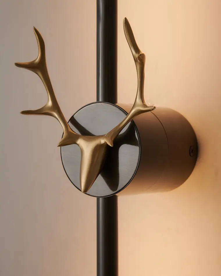 Deer Brass Wall Sconce - Image 17