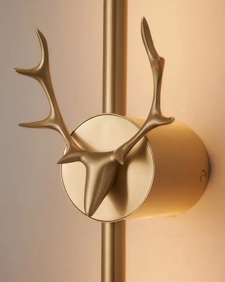 Deer Brass Wall Sconce - Image 5