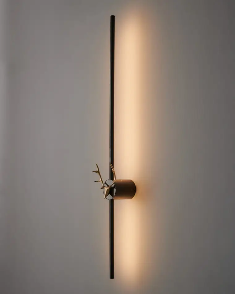 Deer Brass Wall Sconce - Image 7