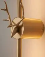 Deer Brass Wall Sconce - Image 6