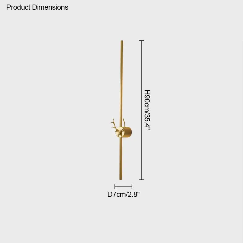 Deer Brass Wall Sconce - Image 11