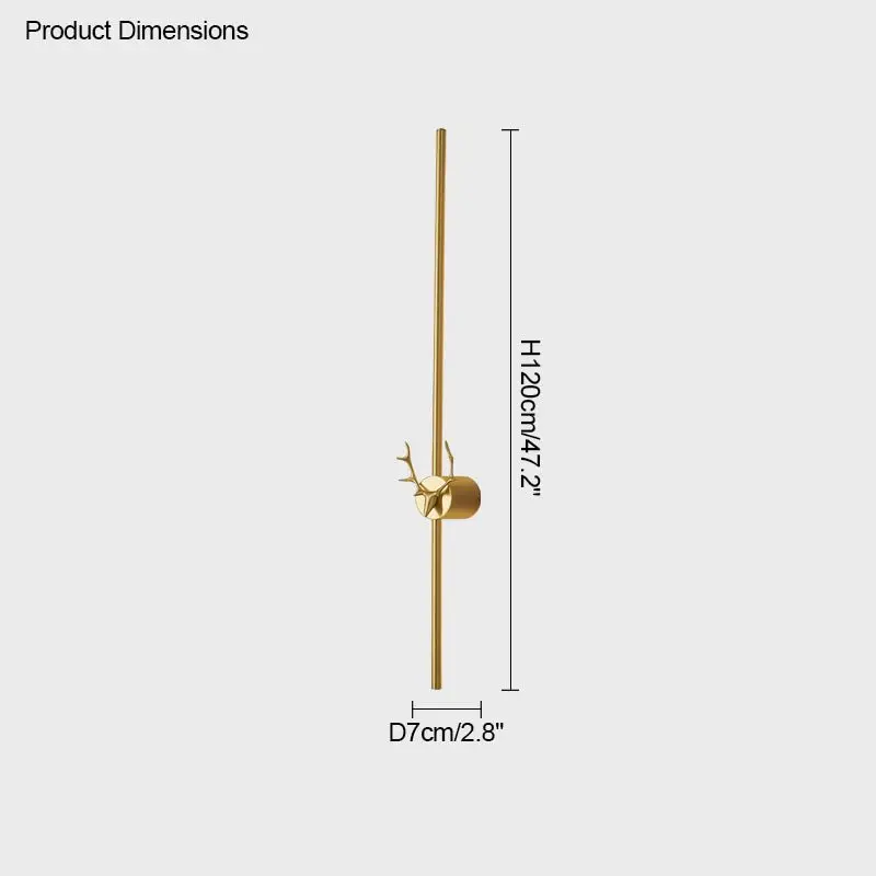 Deer Brass Wall Sconce - Image 12