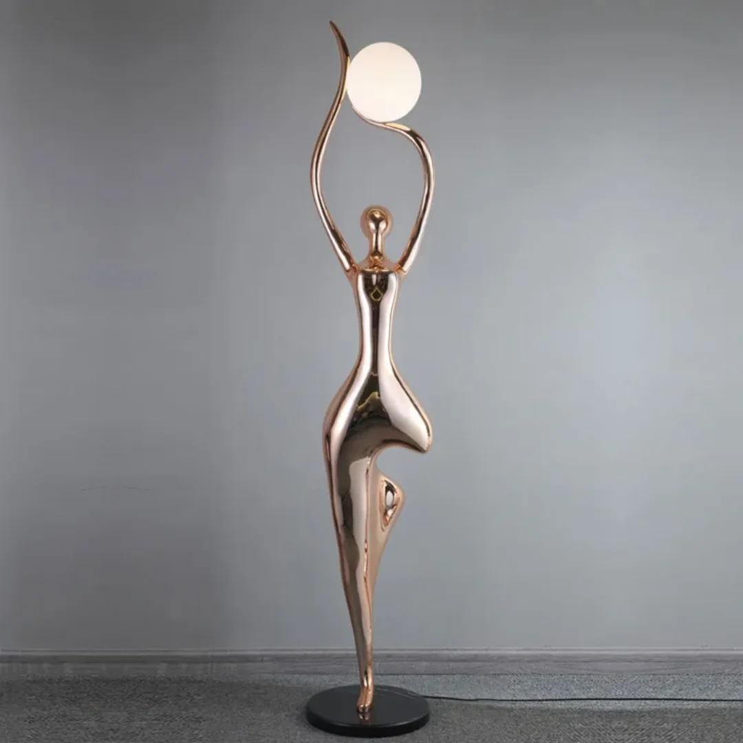 2025/05/1000175222.png Spiral Modern Hotel Lobby Mannequins Gold Art Floor Lamp Nordic Human Statue Lamp - Image 1