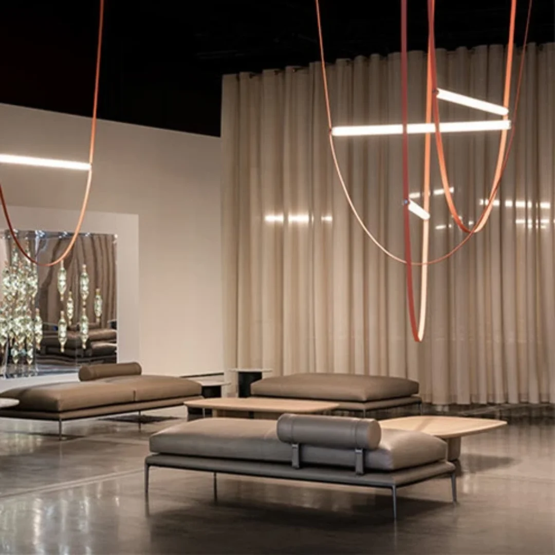 Taylor Leather Ceiling Chandelier Lamp - Image 6