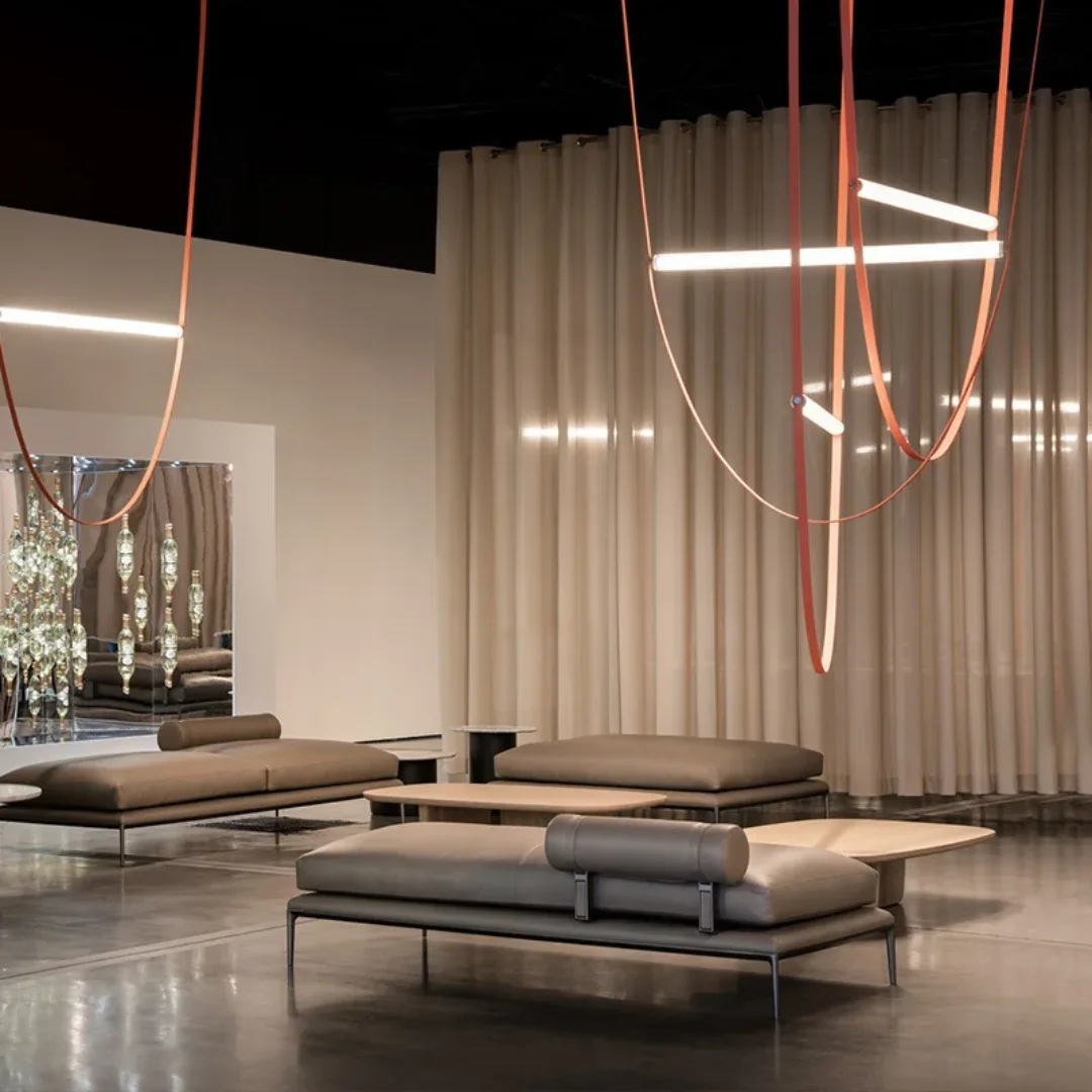 Taylor Leather Ceiling Chandelier Lamp - Image 4