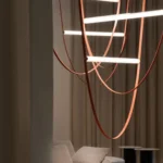 Taylor Leather Ceiling Chandelier Lamp