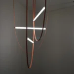 Taylor Leather Ceiling Chandelier Lamp - Image 2