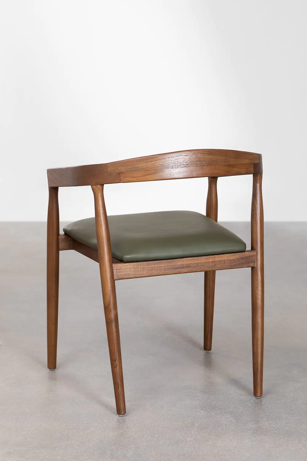 Vanton Leather Dining Chair | Desk chair – Premium Teak & Leather Seating for Timeless Dining Spaces - Image 3