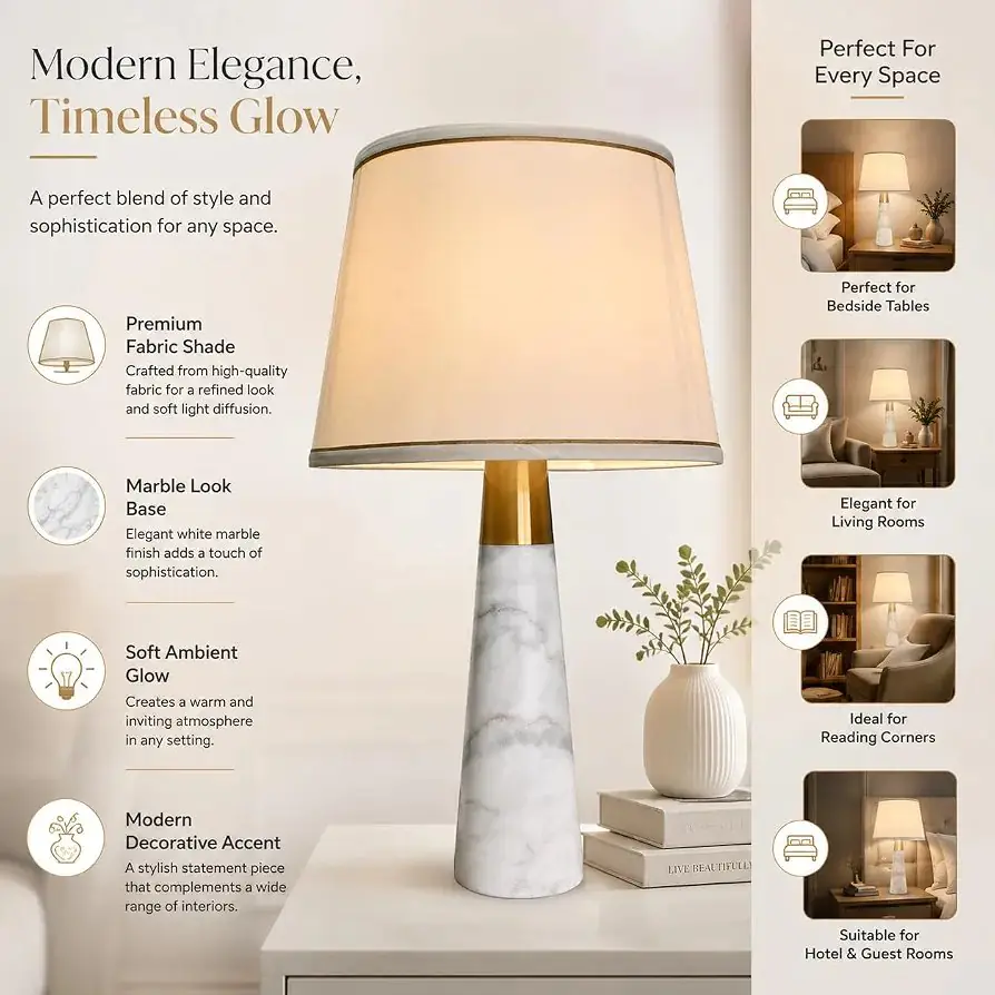 Blitz Marble table lamp (Grey) - Image 12