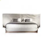 Crosby Classic Wingback Bed Luxury & Classy modern bed room furniture bedroom set bed frame solid wooden - Image 2