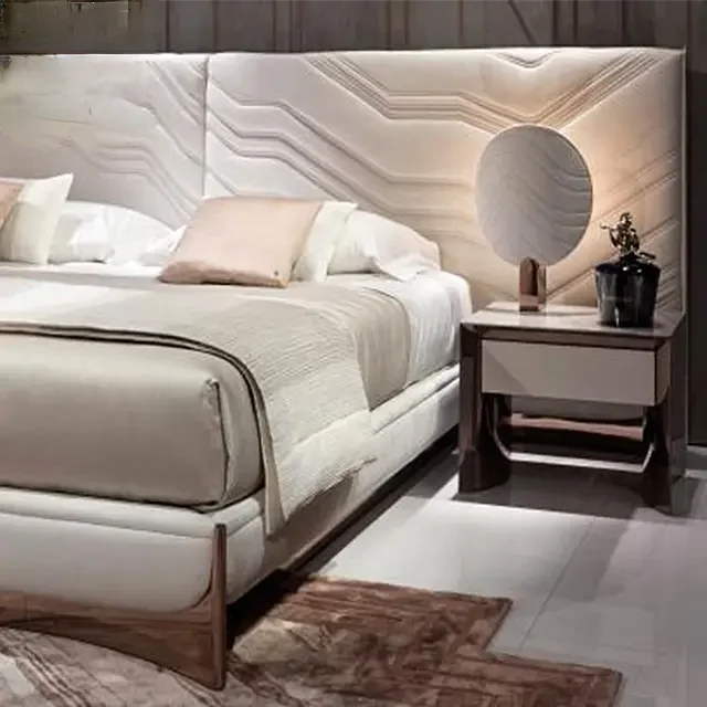 Crosby Classic Wingback Bed Luxury & Classy modern bed room furniture bedroom set bed frame solid wooden - Image 5