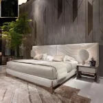 Crosby Classic Wingback Bed Luxury & Classy modern bed room furniture bedroom set bed frame solid wooden