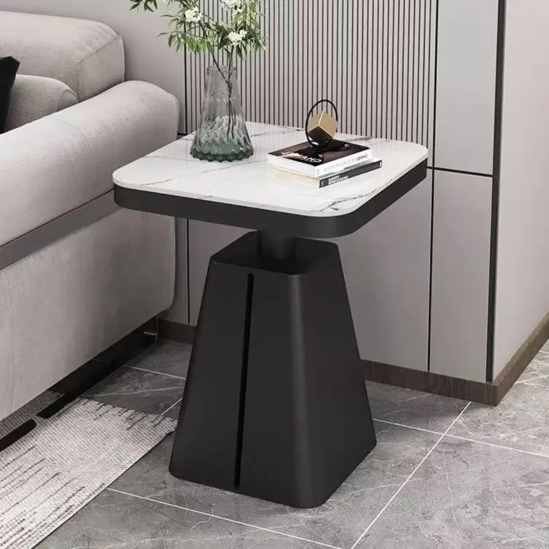 Dome Shaped Marble Slate and Stainless Steel End Table (pair) - Image 6