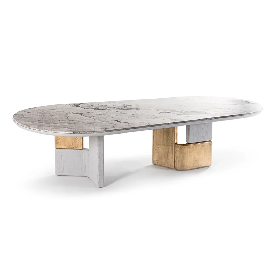 Kollinz Modern Sturdy Design Stone Dining Table - Image 2