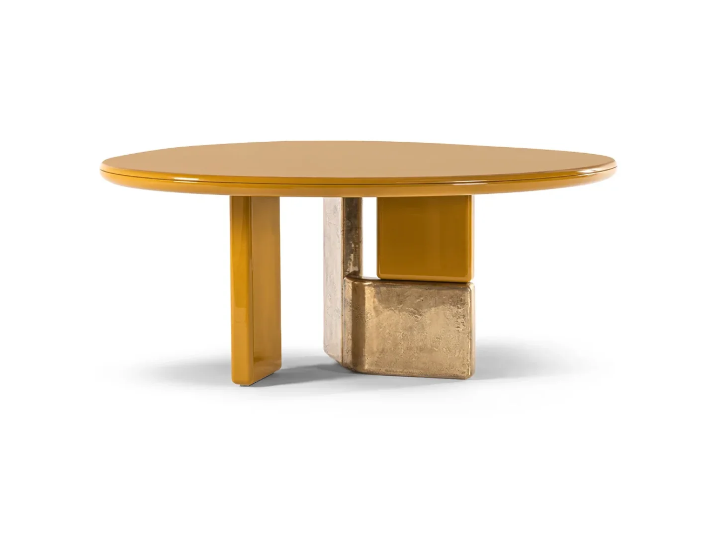 Inox Ivory Modern Design Handmade Statement Dining Table with Stainless Steel base - Image 2