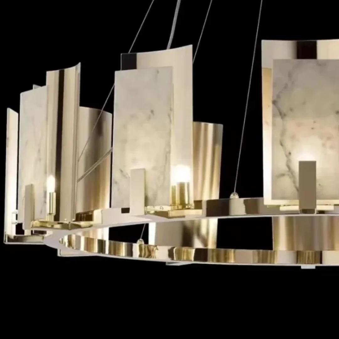 Laura Luxury Chandelier With Small Marble plates - Image 6