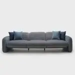 RDS Max Luxe Two-Tone Grey Polyester 3-seater Sofa - Image 2